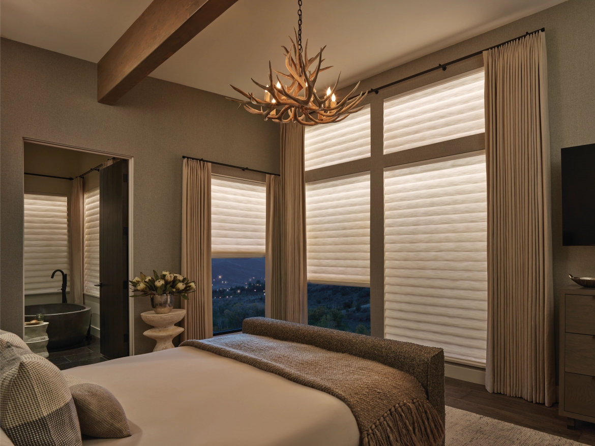 Roman Shades in bedroom